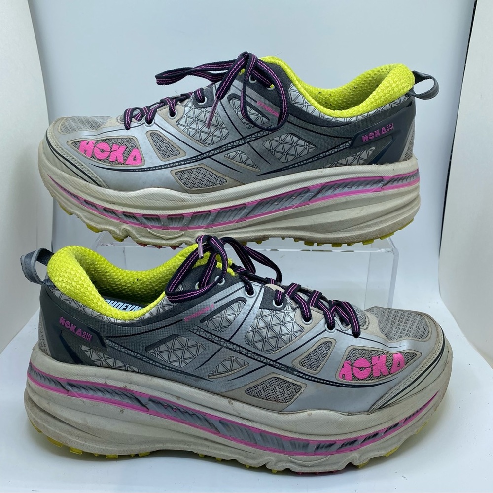 Hoka One One Stinson 3 ATR Womens Road & Trail Cushioned Running Shoe 10 Gray